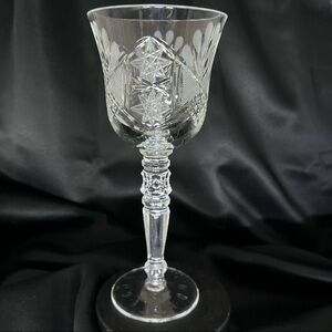 American Brilliant Vintage Antique Crystal Etched Fans Hobstar - Collectors Find